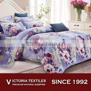 Bliss Purple Luxury Comforter Set Includes Comforter Shams Pillow -white Burgundy Floral thumbnail-1