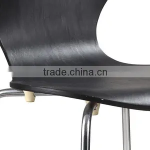 Black High Quality Wood and Metal Chair for Dining Rooms thumbnail-4