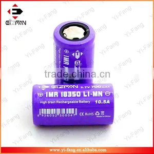 New Purple EFAN High Drain IMR 10.5A 18350 700mah 3.7v LiMn Battery Flat Top(1pc) thumbnail-2