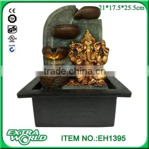 Resin Led Indoor Hindu God Ganesh Waterfalls thumbnail-1