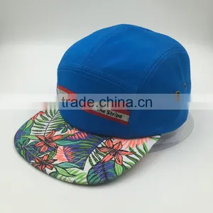 Custom Design Your Own Logo Flat Brim 5 Panel Skull Cap thumbnail-3
