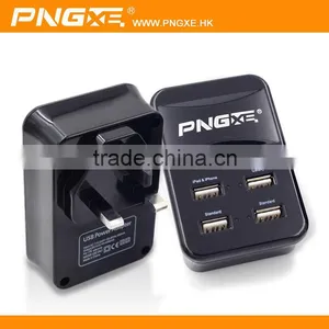 Wholesale PNGXE Branded 5V 5A 4 Port Usb Charger, Portable Mobile Phone Charger thumbnail-2