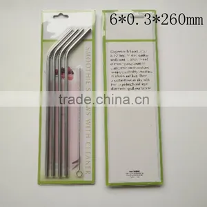 Cleaning Brush Straws Set Retail Packing 4+1 Kit Fits 304 Stainless Steel Straw Metal Drinking Straw thumbnail-3