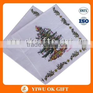 Christmas Tree Pattern Printed Paper Napkin for Party Supply thumbnail-1