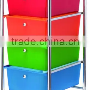 4 Color Drawer Rolling Storage Organizer Cart thumbnail-1