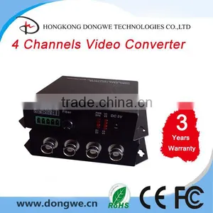 Fiber Optic Equipment 4 Channels SD Video Converter Multimode 2km thumbnail-1