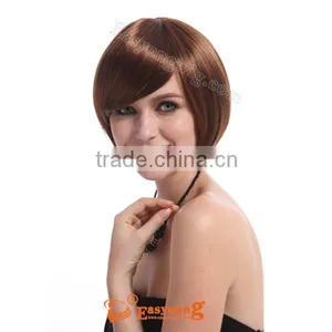 Wholesale Price Offer Ladies Dark Gold Very Short Bob Hair Wigs for Black Women thumbnail-1