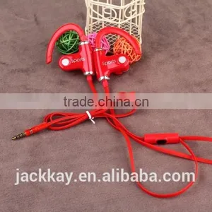 Ear-hook Competitive Good Quality Earphones Cable Wired Headphone Mobile WP Headsets With Mic thumbnail-3