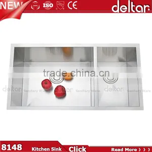 Foshan Supplier Topmount Hand Made Double Sink Sus 304 Material Cupc Sink thumbnail-1