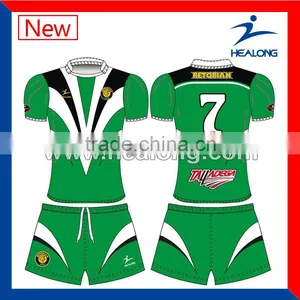 100% Polyester Sublimation Digital Print Wholesale Rugby Jerseys Rugby Shirt thumbnail-1