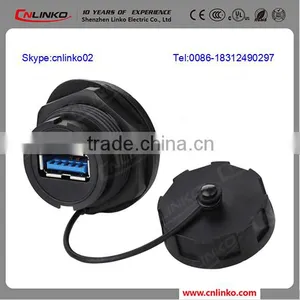 IP67 Usb Connector 3.0 Gold Plated With Tinplate Black Housing thumbnail-2