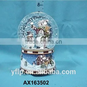 Snowman Crafts Famous Christmas Themed Resin Europe Snow Globe thumbnail-3