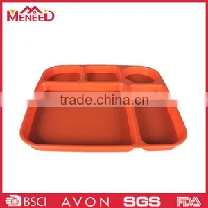 School/hotel/restaurant Canteen Food Grade Melamine Divided Lunch Tray thumbnail-3