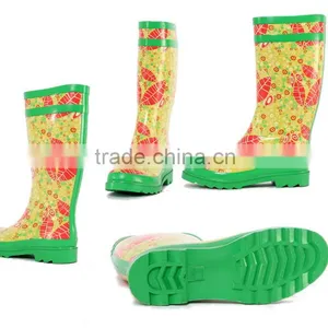 New Fashion Women Rubber Rain Boots Waterproof Water Boots For Girls thumbnail-2