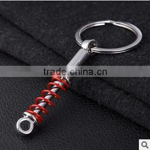 Wholesale Creative Hot Auto Parts Coilover Shock Absorber Shape Keychain Keyring Key Chain thumbnail-1