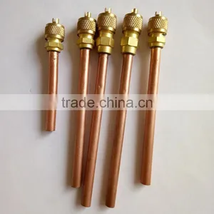 Red Brass Charging Valve for Air Conditioner & Refrigeration Parts thumbnail-3