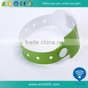 One Time Use FM1108 NFC Paper Wristband thumbnail-3