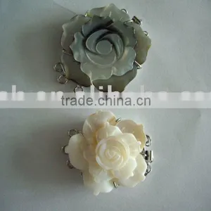 3D Mother of Pearl Shell Rose Flowers thumbnail-1