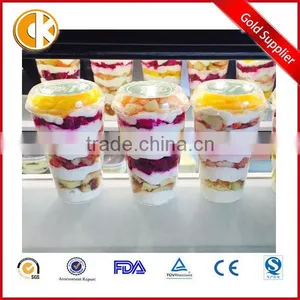Round Lid Disposable Ice Cream Plastic Cup thumbnail-1