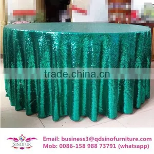 Green Wedding Sequin Table Linens thumbnail-1