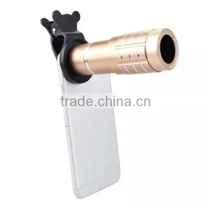 2016 New Mobile Phone Universal Clip Camera Lens , 12x Zoom Telescope Lens for IPhone thumbnail-2