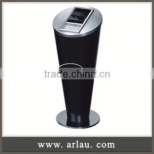 Arlau Outdoor Street Double Bins Garbage Bin,Round Shaped Waste Bin,Trash Can Sets thumbnail-1
