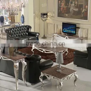 2015 Stainless Steel High Quality Console Table With Marble Top N2132-3 thumbnail-1