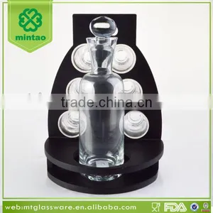 Party Gift Wine Serving Set , Shot GLass Set With MDF Serving Tray thumbnail-1