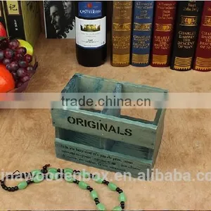 Hollow Out Two Grid Wooden Pencil Holder or Storage Box thumbnail-2