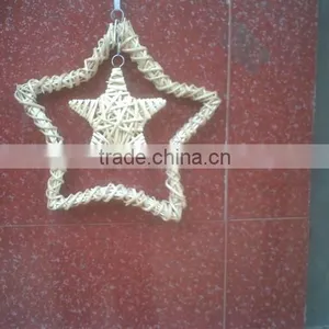 2016 New Sample Handmade Large White Woven Wicker Stars thumbnail-1