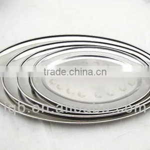 16 Inch Shallow Stainless Steel Egg Plate thumbnail-1