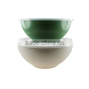 Eco Biodegradable Endurable Bamboo Fiber Serving Bowl Set With Lid thumbnail-2