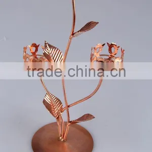 Home Decoration Candlestick/Flower Design Metal Candle Holder thumbnail-1