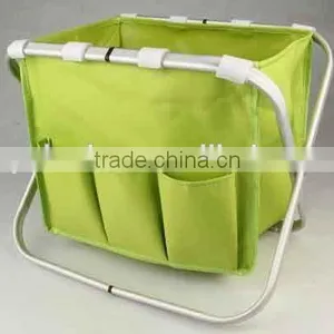 Foldable Storage Basket With Aluminum Tube LAUNDRY BASKET thumbnail-1
