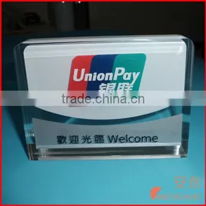 Acrylic Blocks Crafts Plexiglass Business Display Card thumbnail-1