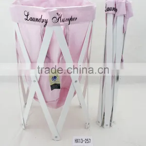 Home Furniture Fabric Material and Home Usage Folding Laundry Basket thumbnail-1