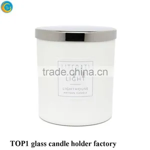 Matte Black White Glass Candle Holder With Wooden Lid thumbnail-5