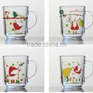 8oz 10oz Halloween Christmas Color Printing Glass Mug Water Glass Cup Set Drinking Glass Cup Set thumbnail-1