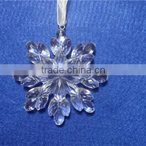 Clear Acrylic Snowflake Hanging Ornament Supplier for 2015 thumbnail-4