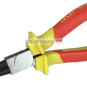 European Type Double Color PVC Handle Round Nose Pliers thumbnail-1