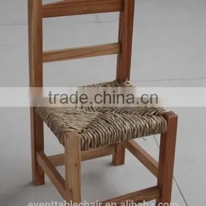 Solid Wood Children Chair With Ratten Cushion thumbnail-1