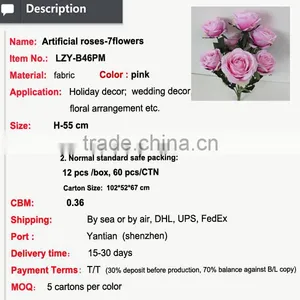 Factory Direct Artificial Bouquet Wedding Rose Flowers thumbnail-2
