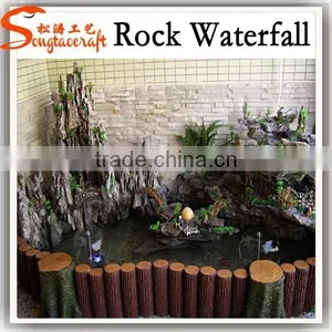 Made in Wooden Fountains Wholesale Fiberglass Glass Waterfall and Fountains Stone Japanese Garden Fountains thumbnail-2