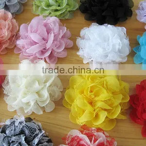 Chiffon and Mesh Flower Clip for Kids Hair Accessories for Baby Girl thumbnail-1