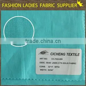 NEW 100% COTTON PRINT CROSS HATCH LADIES TROUSERS BAGS LINEN/CTN SOLID FABRIC thumbnail-1