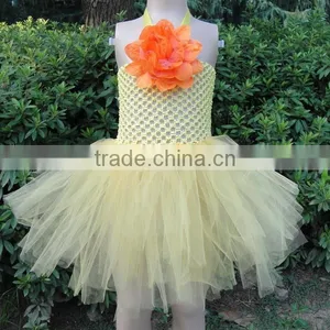6" CROCHET TOP TUTUS WITH FLOWER NEW TOP DRESS thumbnail-6