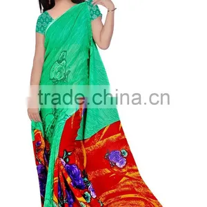 Printed Daily Wear Saree/indian Saree/silk Saree thumbnail-4