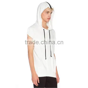 2014 Fashion Cotton Men Plain T-shirt With Hood t Shirts for Men thumbnail-3