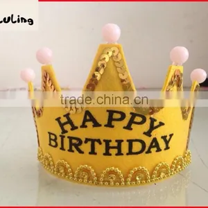 2014 New Happy Birthday Child Hair Ornaments Crown Hair Accessory With Light thumbnail-5