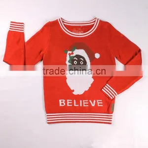 2016 Latest Cashmere Sweater for Female Christmas Black Santa thumbnail-2